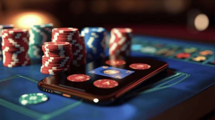 Tampilan meja Domino QQ di aplikasi mobile casino88 dengan empat pemain dan dealer